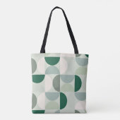 Tote Bag Mid Century Moderne Abstrait Motif Sage Green (Dos)