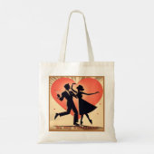 Tote Bag Mid Century Valentine Dancing Couple avec Martini (Dos)
