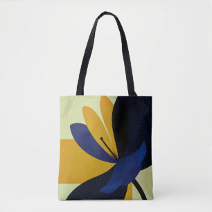 Tote Bag Midnight Bloom – Graphisme Floral Moderne Audacieu