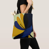 Tote Bag Midnight Bloom – Graphisme Floral Moderne Audacieu (De près)