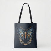 Tote Bag Midnight Sky Moth – Gothic Celestial Elegance (Devant)