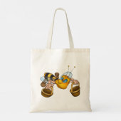 Tote Bag Miel abeille avec paniers Amusants Animation Bee (Dos)