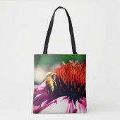 Tote Bag Miel Abeille Sur Le Confleur Fermer (Devant)