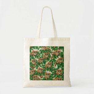 Tote Bag Mignon bébé bush dans un motif de feuilles tropica