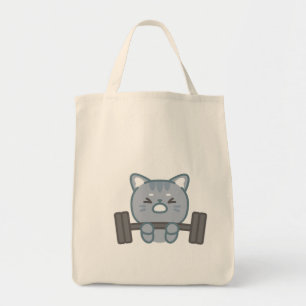 Tote Bag mignon chat gymnase design chat gym amant design