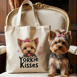 Tote Bag Mignon chiot Yorkshire Terrier Yorkie bisous