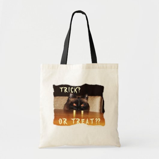 Tote Bag Mignon, drôle, chat de vampire (Devant)