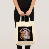 Tote Bag Mignon Fantôme Mangeant de la Pizza Amusant Effray (Devant (produit))