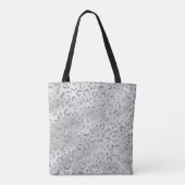 Tote Bag Mignon imprimé de peau de guépard argenté léopard (Dos)