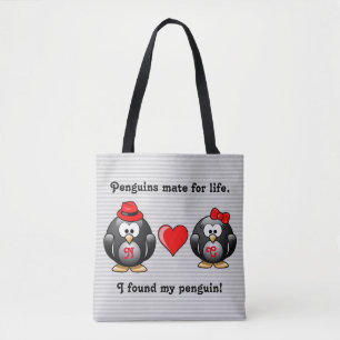 Tote Bag Mignon j'ai trouvé mon compagnon de pingouin pour