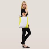Tote Bag Mignon Jaune et Blanc (Sur le modèle)
