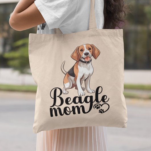 Tote Bag Mignonne Beagle Maman Cadeau Drôle Cartoon Chiot A