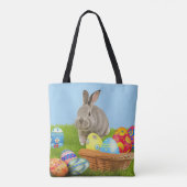 Tote Bag Mignonne Bunnyfor Pâques pour une humeur positive (Dos)