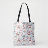 Tote Bag Mignonne cerf en Forêt Whimsical Noël Motif (Devant)