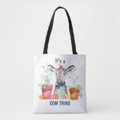 Tote Bag Mignonne c'est une vache (Devant)