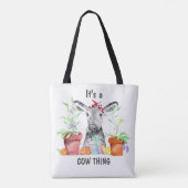 Tote Bag Mignonne c'est une vache (Dos)