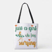 Tote Bag Mignonne citation estivale Juste une fille qui aim (Dos)