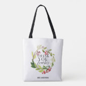 Tote Bag mignonne couronnes florales professeur élégant (Dos)