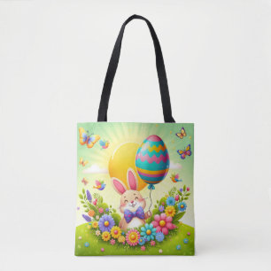 Tote Bag Mignonne, fantastique et coloré lapin de Pâques