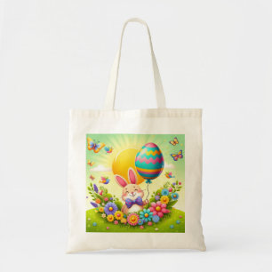 Tote Bag Mignonne, fantastique et coloré lapin de Pâques