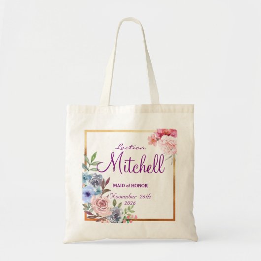 Tote Bag Mignonne femme abstraite d'honneur mariage (Devant)