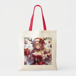 Tote Bag mignonne fille de Noël anime