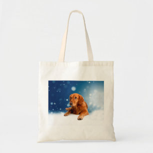 Tote Bag Mignonne Golden Retriever Chien assis dans les éto