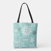 Tote Bag Mignonne hiver Saison de Flambeaux de neige (Dos)