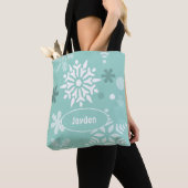 Tote Bag Mignonne hiver Saison de Flambeaux de neige (De près)