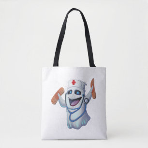 Tote Bag Mignonne infirmière fantôme Halloween