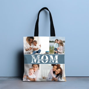Tote Bag Mignonne JE T'AIME MOM Fête des Mères Photo