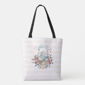 Tote Bag Mignonne lapin dans un panier avec des oeufs et de (Dos)
