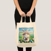 Tote Bag Mignonne lapin de Pâques 01 (Devant (produit))
