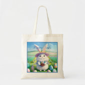 Tote Bag Mignonne lapin de Pâques 01 (Devant)