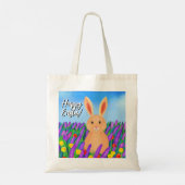 Tote Bag Mignonne lapin de Pâques dans les fleurs (Dos)