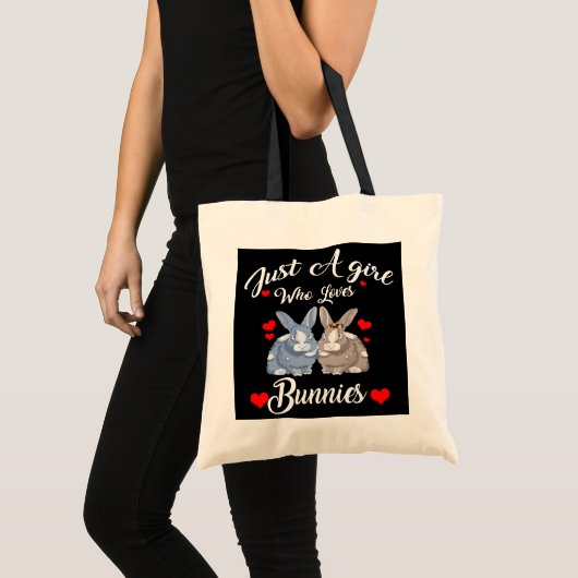 Tote Bag Mignonne Lapin Juste Une Fille Qui Aime Les Lapins (Devant (produit))