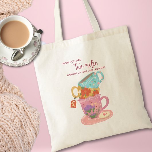 Tote Bag Mignonne Maman Rose Vous Êtes Tea-rifique