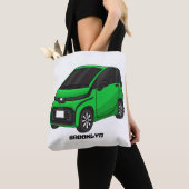 Tote Bag Mignonne micro-voiture verte (De près)