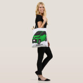 Tote Bag Mignonne micro-voiture verte (Sur le modèle)