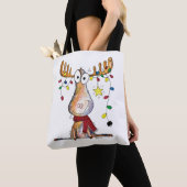 Tote Bag Mignonne orignal de Noël (De près)