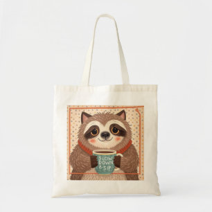 Tote Bag Mignonne paresse de dessin avec des yeux somnolent