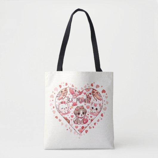 Tote Bag Mignonne Romance : Saint Valentin (Devant)