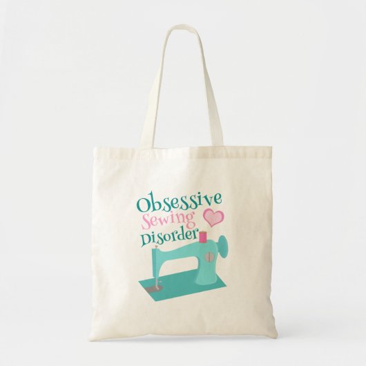 Tote Bag Mignonne Seamstress Obsessive trouble de couture (Devant)