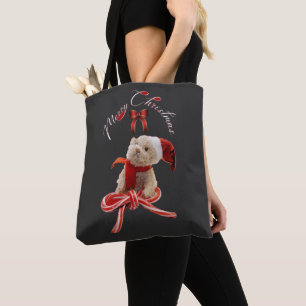 Tote Bag Mignonne Whimsical Teddy Bear Noël