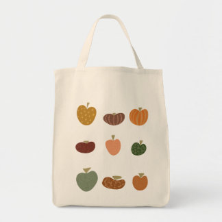 Tote Bag Mignons citrouilles d'automne motif automnal