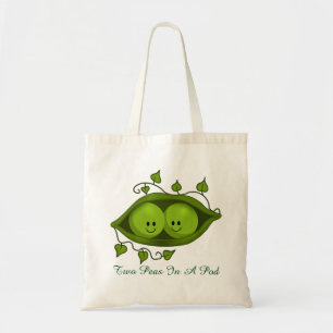 Tote Bag Mignons Deux Pois Dans Une Cosse