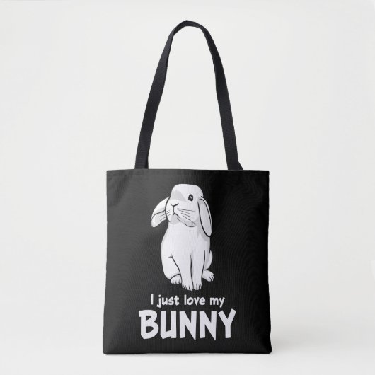 Tote Bag Mignons Lapins J'Aime Mon Lapin (Devant)