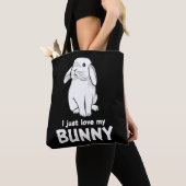 Tote Bag Mignons Lapins J'Aime Mon Lapin (De près)