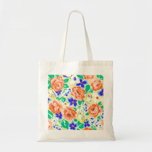 Tote Bag Mignons papillons colorés rose motif (Devant)
