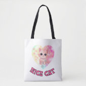 Tote Bag Mignons yeux de chat (Devant)
